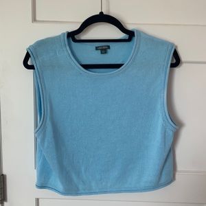 Light blue cropped sweater vest